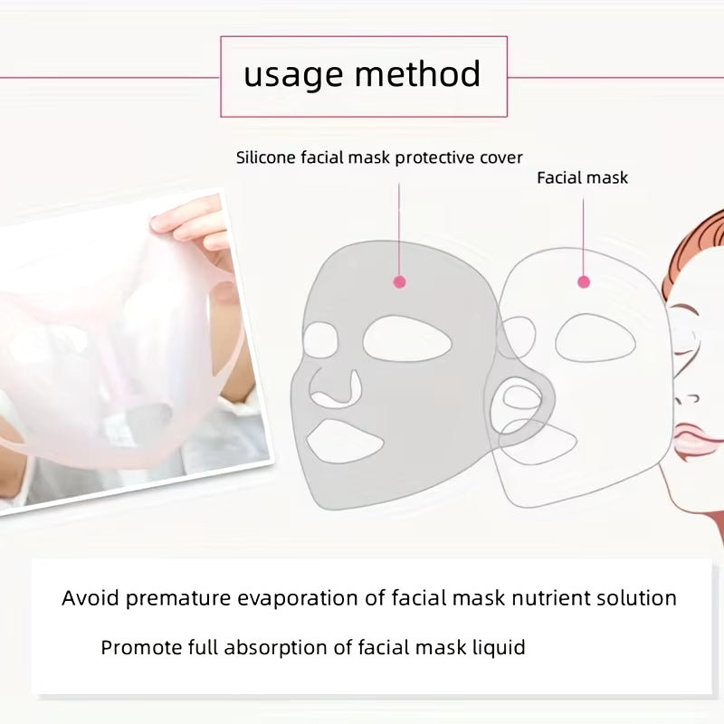 3D Silicone Mask Cover Fixed Mask Tool Ear Hanging Mask for Moisturizing Face Reusable Firming Facial Tool